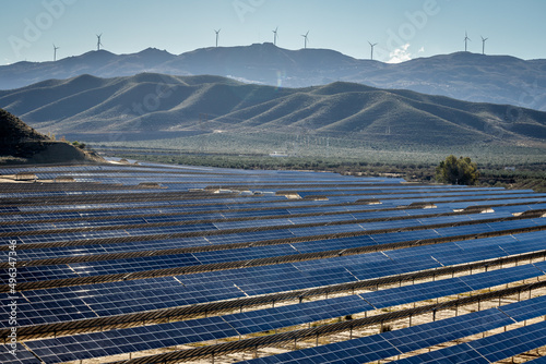 Solar energy industry fields in Andalusia