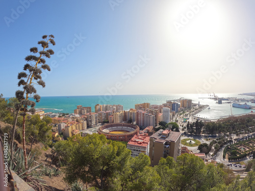 Panoramic view on the city of Malaga, Spain