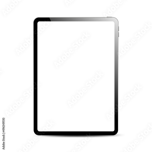 Realistic tablet mockup with blank screen. tablet vector isolated on white background.