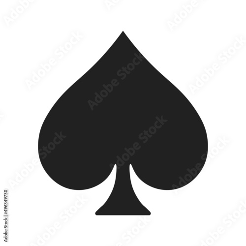 Fotografering Black spade poker suit symbol