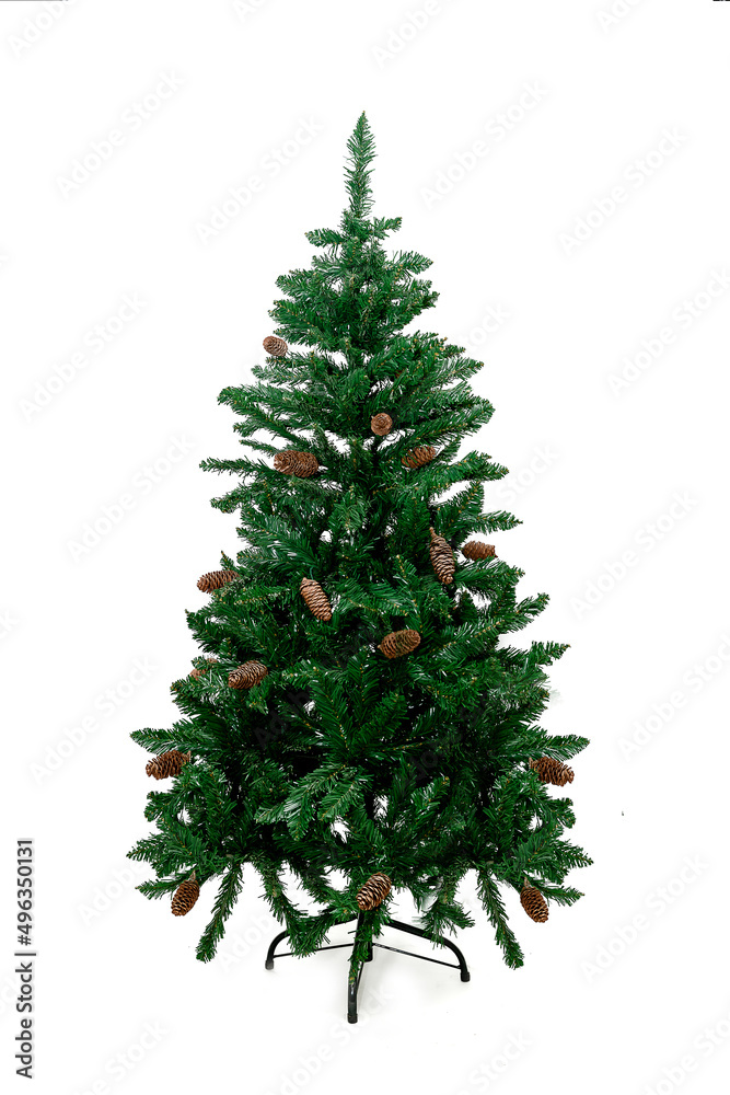Fototapeta premium Christmas tree isolated white background, for print