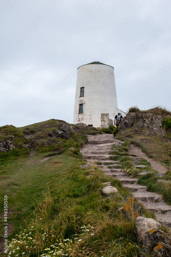 Steps leading up to Tŵr Mawr Lighthouse at Ynys Llanddwyn, Anglesey, on the north Wales coast Steps leading up to Tŵr Mawr Lighthouse at Ynys Llanddwyn, Anglesey, on the north Wales coast
