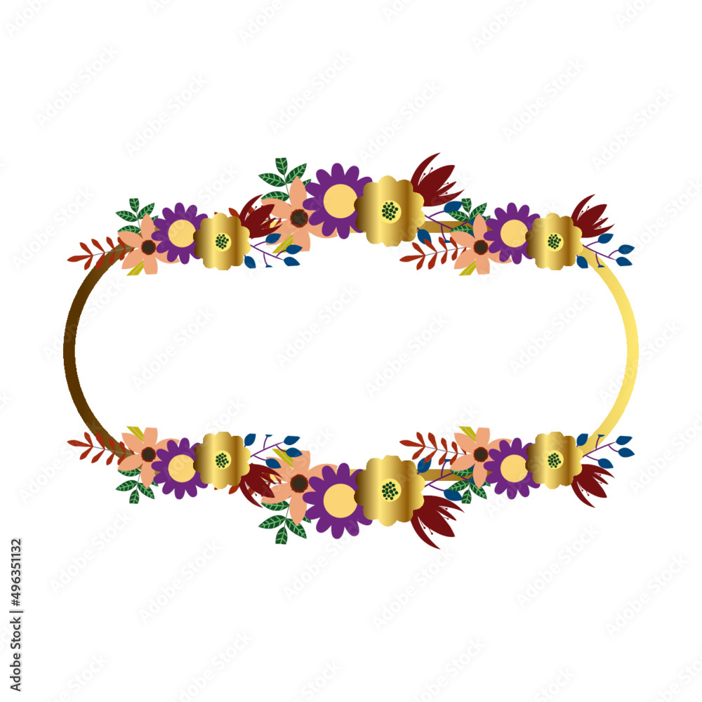 abstract floral frame background