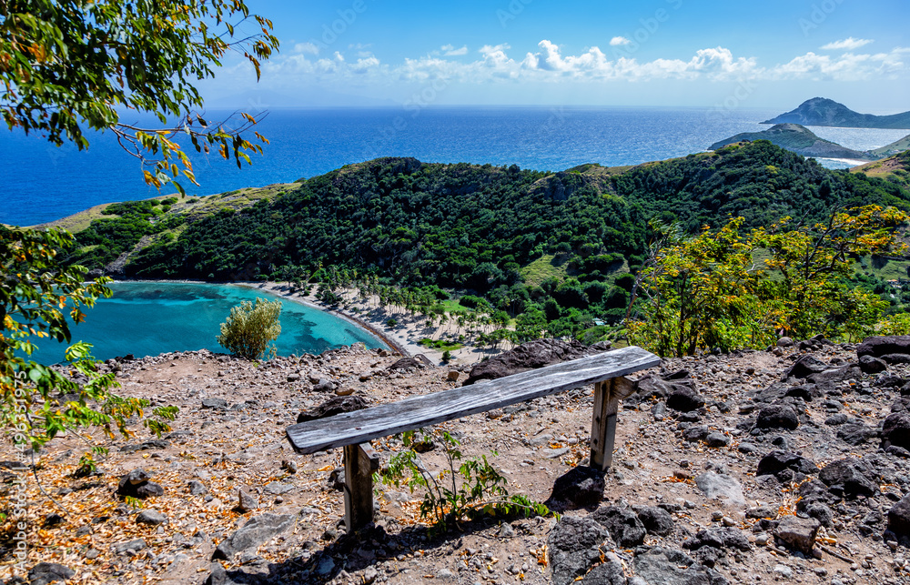 Beach Anse Pompierre, Terre-de-Haut, Iles des Saintes, Les Saintes, Guadeloupe, Lesser Antilles, Caribbean. Beach Anse Pompierre, Terre-de-Haut, Iles des Saintes, Les Saintes, Guadeloupe, Lesser Antilles, Caribbean.