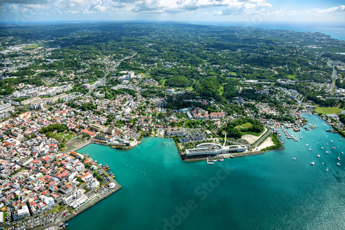 Aerial view of the city Pointe-a-Pitre, Grande-Terre, Guadeloupe, Lesser Antilles, Caribbean. photo