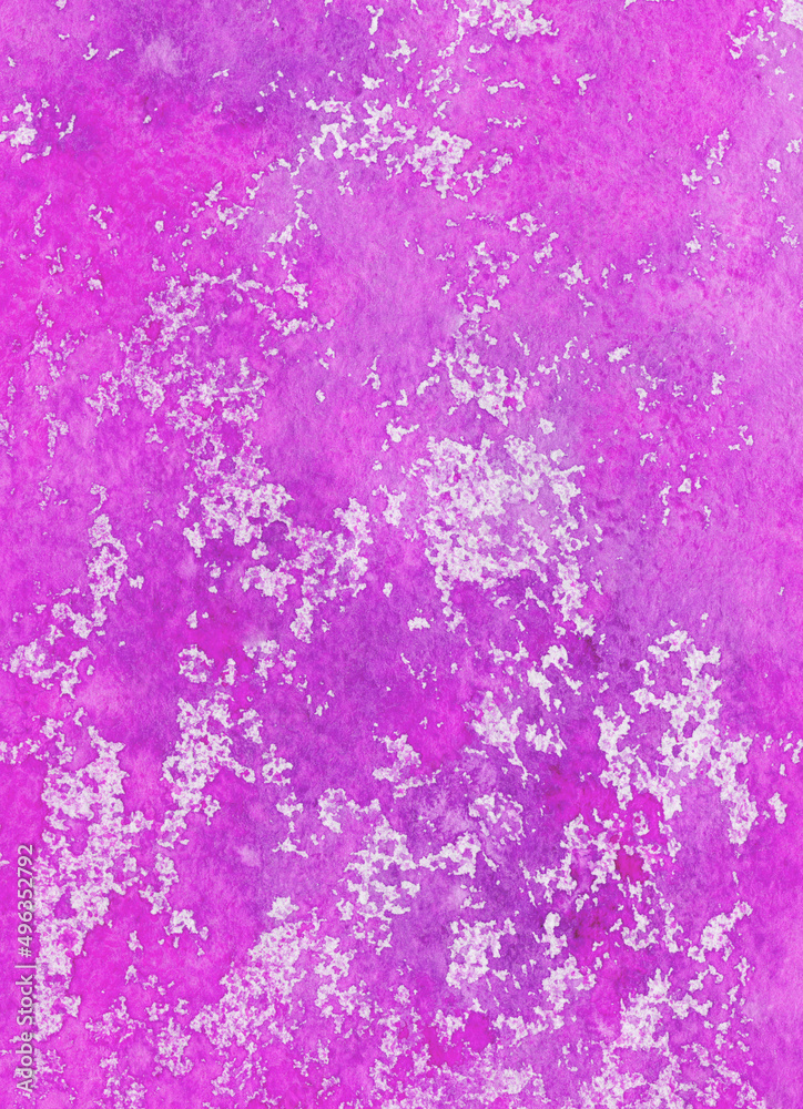 Purple pink watercolor background with delicate splashes spots. Suitable for the Background of posts on social networks, mobile applications, banner design and advertising.