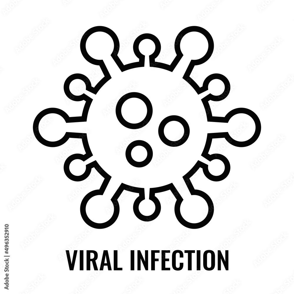 Obraz premium Virus vector line icon