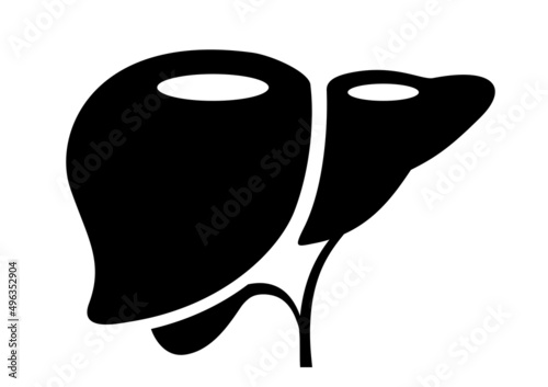 Human liver medical icon