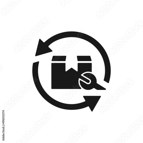 Product recall icon isolated on white background.