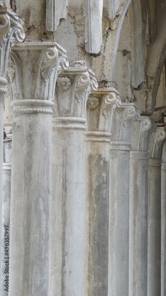 detail of the columns of basilica