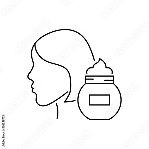 Set of beauty icons. Adjustable contours. For bloggers, cosmetic advertising design and hairdressers, stylists, healers, beauty salons or beauticians