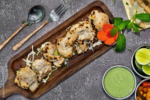 Chicken malai tikka is a popular chicken kebab & kabab made by using boneless chicken pieces in a creamy cashew-nuts based marination. Malai kabab is a creamy kebab with a distinct favour of cardamom