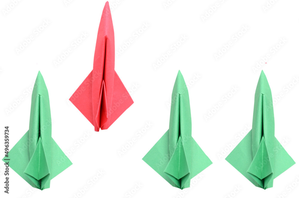 Origami planes, Leadership Concept