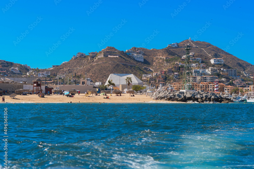 View of Cabo San Lucas, Baja California Sur, Mexico.