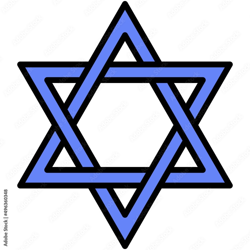 Star of David icon, Passover related vector illustration Star of David icon, Passover related vector illustration