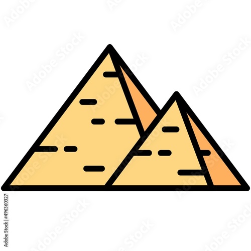 Egypt pyramid icon, Passover related vector illustration