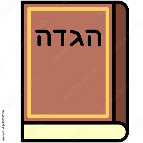 Haggadah icon, Passover related vector illustration