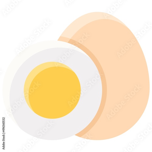 Hardboiled eggs icon, Passover related vector illustration
