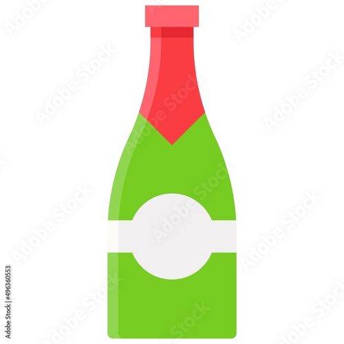 Champagne icon, Passover related vector illustration