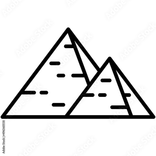 Egypt pyramid icon, Passover related vector illustration