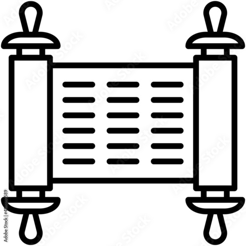 Torah icon, Passover related vector illustration