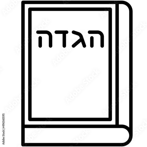 Haggadah icon, Passover related vector illustration