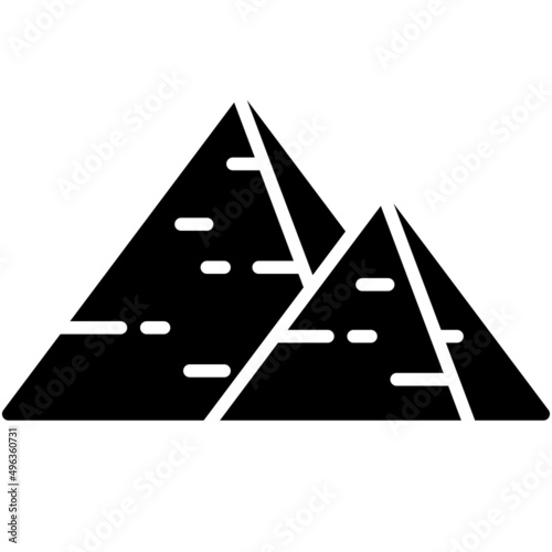 Egypt pyramid icon, Passover related vector illustration