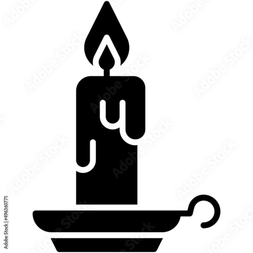 Candle icon, Passover related vector illustration