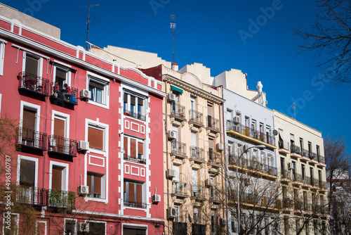 Cityscape of the neighbourhood of Legazpi (Madrid, Spain) photo