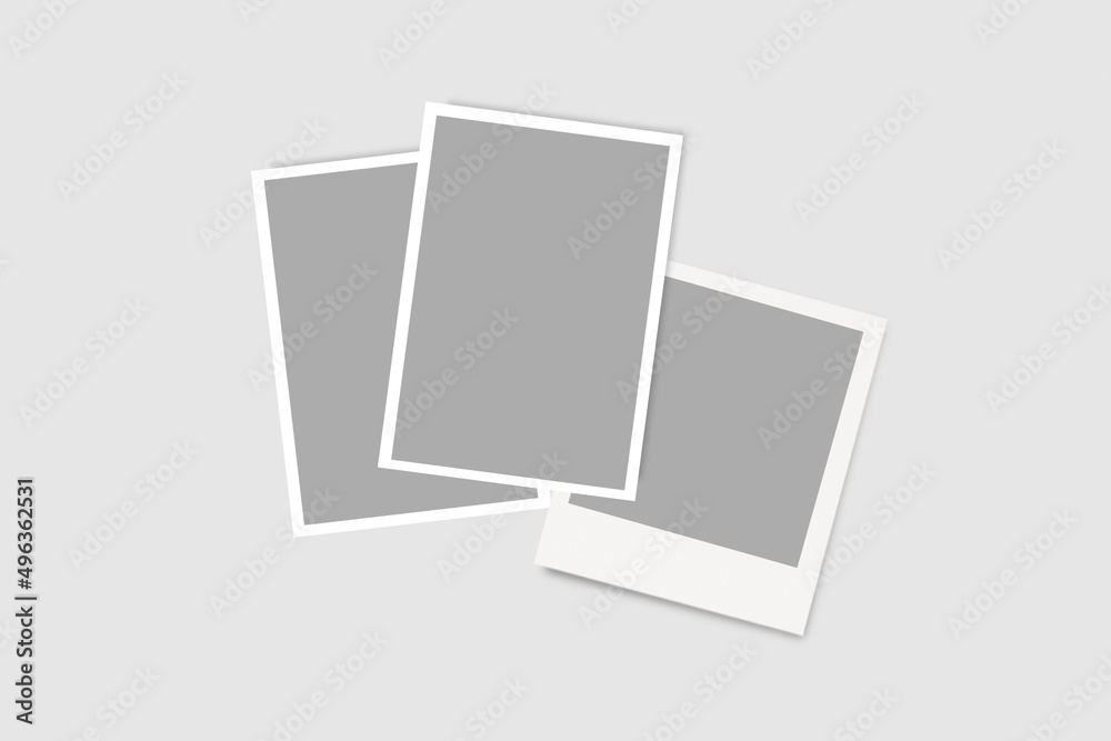 mood board photo polaroid top view mockup scene mood board photo polaroid top view mockup scene