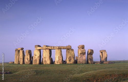 Panoramic view of Stonehenge, Wiltshire, England photo