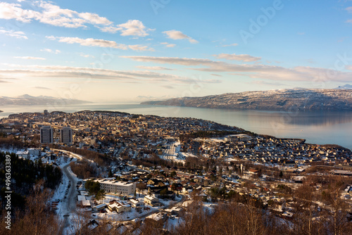 Narvik, Norway city,cold,snow,in Lapland