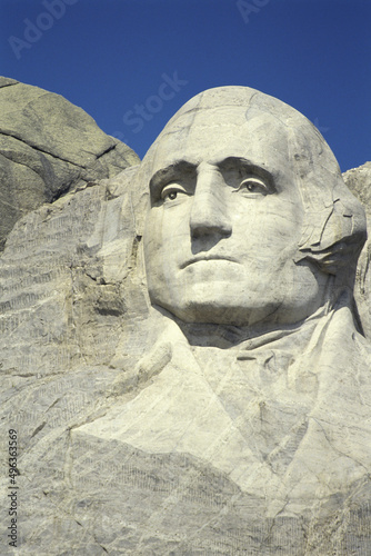 George Washington carved on a mountain, Mount Rushmore National Memorial, South Dakota, USA photo