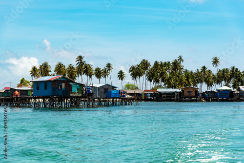 View of Omadal Island in Semporna Sabah Borneo Malaysia