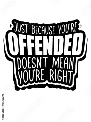 Offended Logo Spruch 