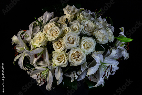 Bouquet of white roses