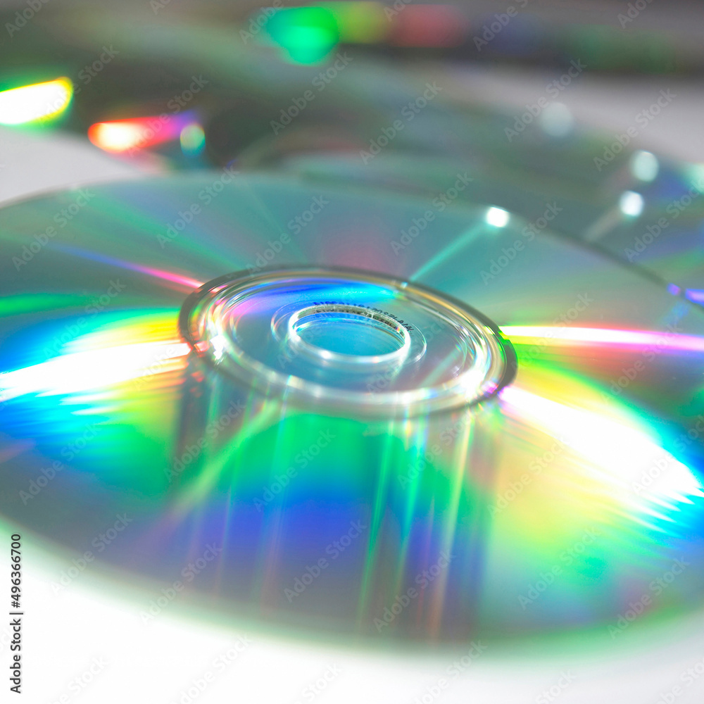 Close-up of CD's