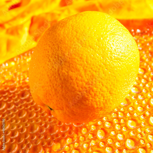 High angle view of an orange photo