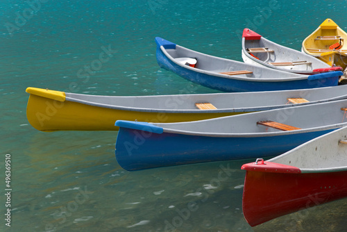 Rowboats in a river photo