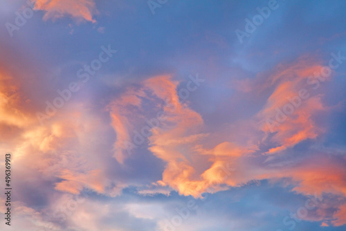 Clouds in the sky, Hood Canal, Dabob Bay, Seabeck, Washington State, USA photo