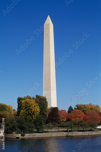 Low angle view of an obelisk, Washington Monument, Washington DC, USA