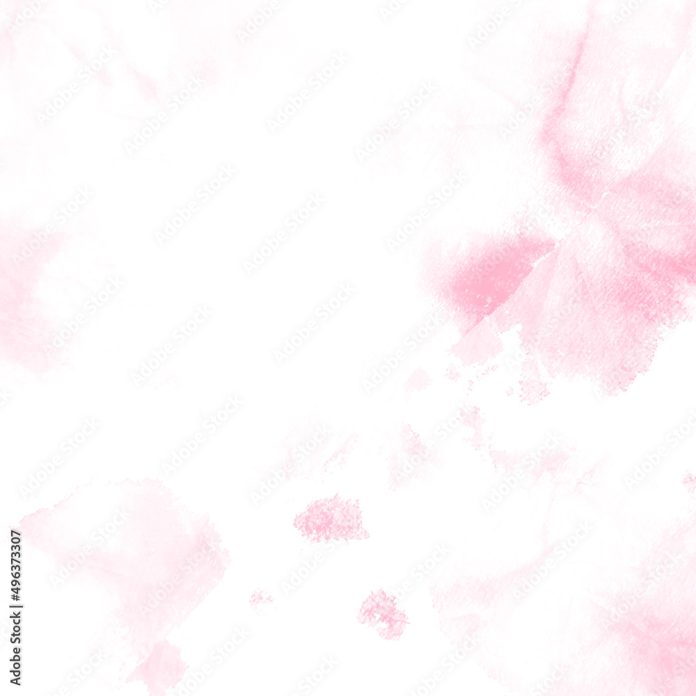 Blush pink and white abstract background with Texture. gentle and subtle white and pastel rose backdrop. splashes of watercolor paint and ink imitating tender soft flower petals