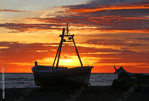 Sunset in Almunecar, Spain	 photo