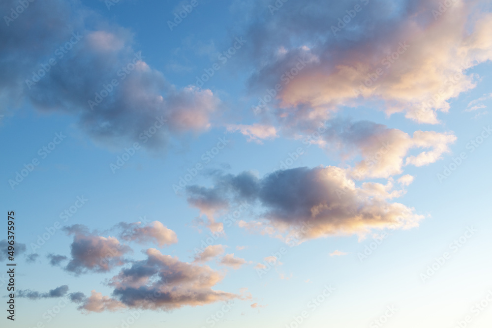 blue sky with gray clouds in the evening blue sky with gray clouds in the evening
