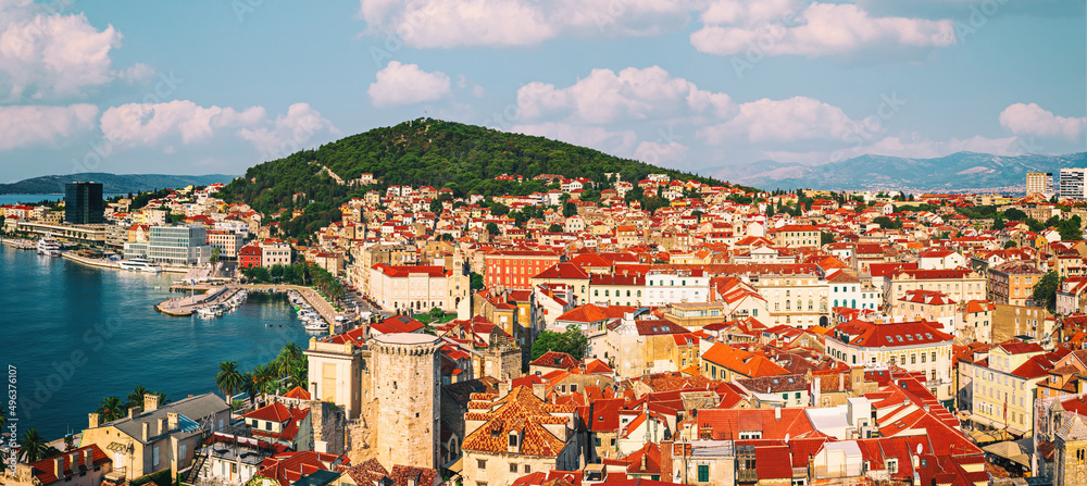 Panoramic view to Split, Croatia
