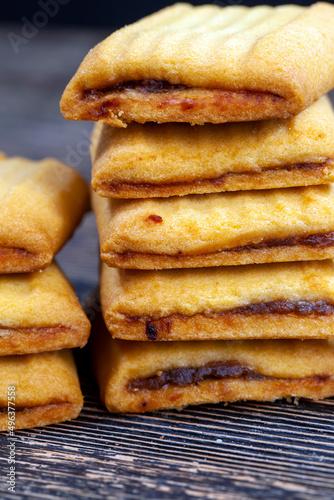 wheat cookies with fruit jam as a filling