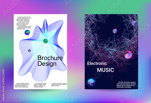 Minimum coverage of a vector. Cover design. Set of modern abstract musical backgrounds. Sound flyer for creating a fashionable cover, banner, poster, booklet...