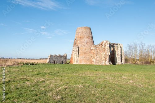 St. Benet's Abbey at Ludham in the Norfolk Broads, UK