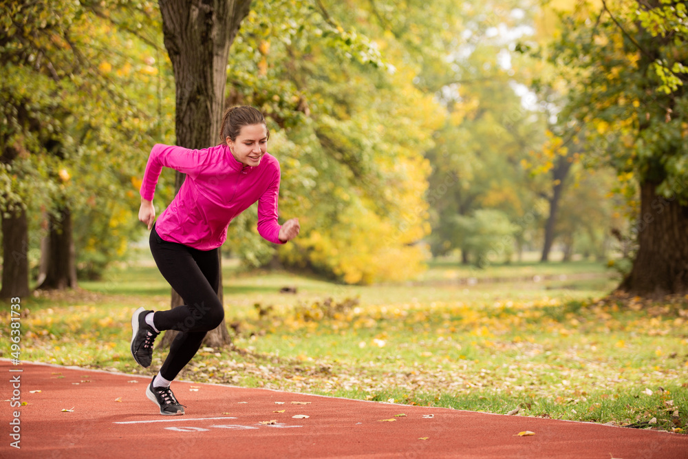 Smiling and running Smiling and running