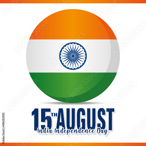 Isolated flag India independence day vector illustration